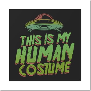 This Is My Human Costume - Funny Halloween Posters and Art